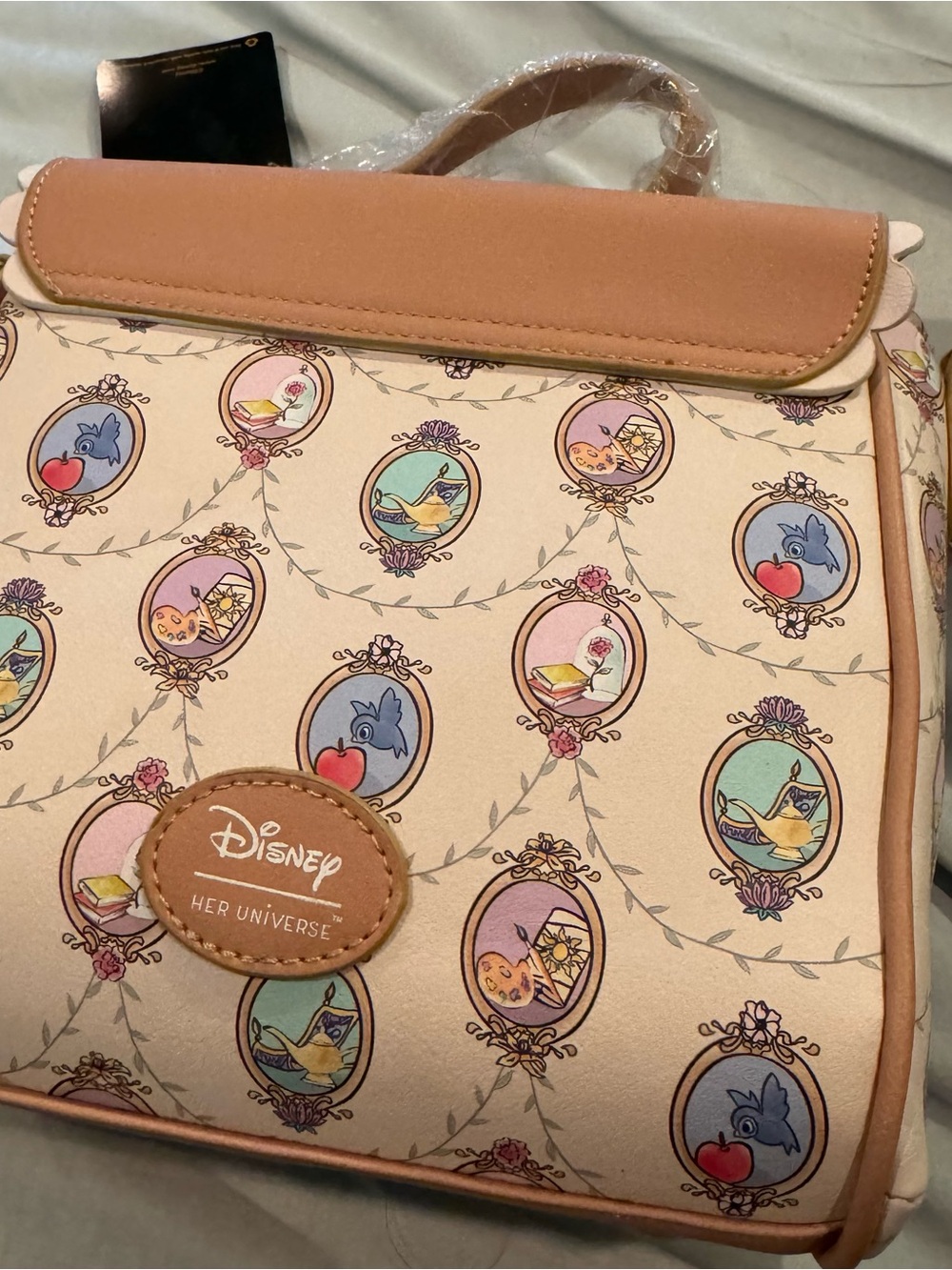Her Universe Disney Cream and Pink Character Satchel